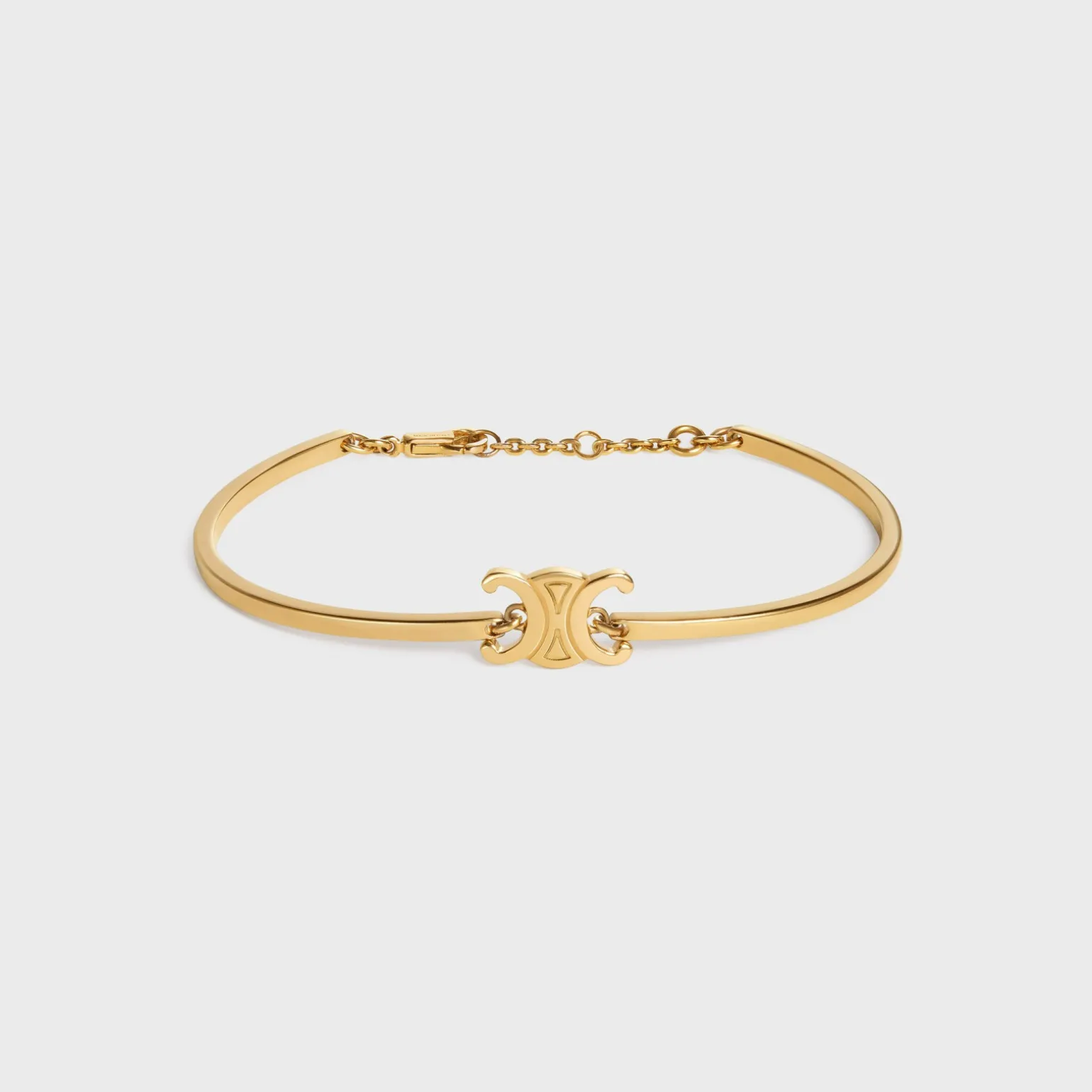 Triomphe Articulated Bracelet in Brass with Gold Finish