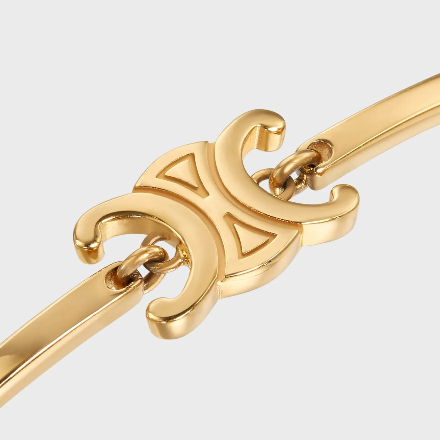 Triomphe Articulated Bracelet in Brass with Gold Finish