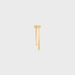 Triomphe Asymmetric Cuff in Brass with Gold Finish