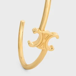Triomphe Asymmetric Cuff in Brass with Gold Finish
