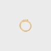 Triomphe Asymmetric Ring in Brass with Gold Finish