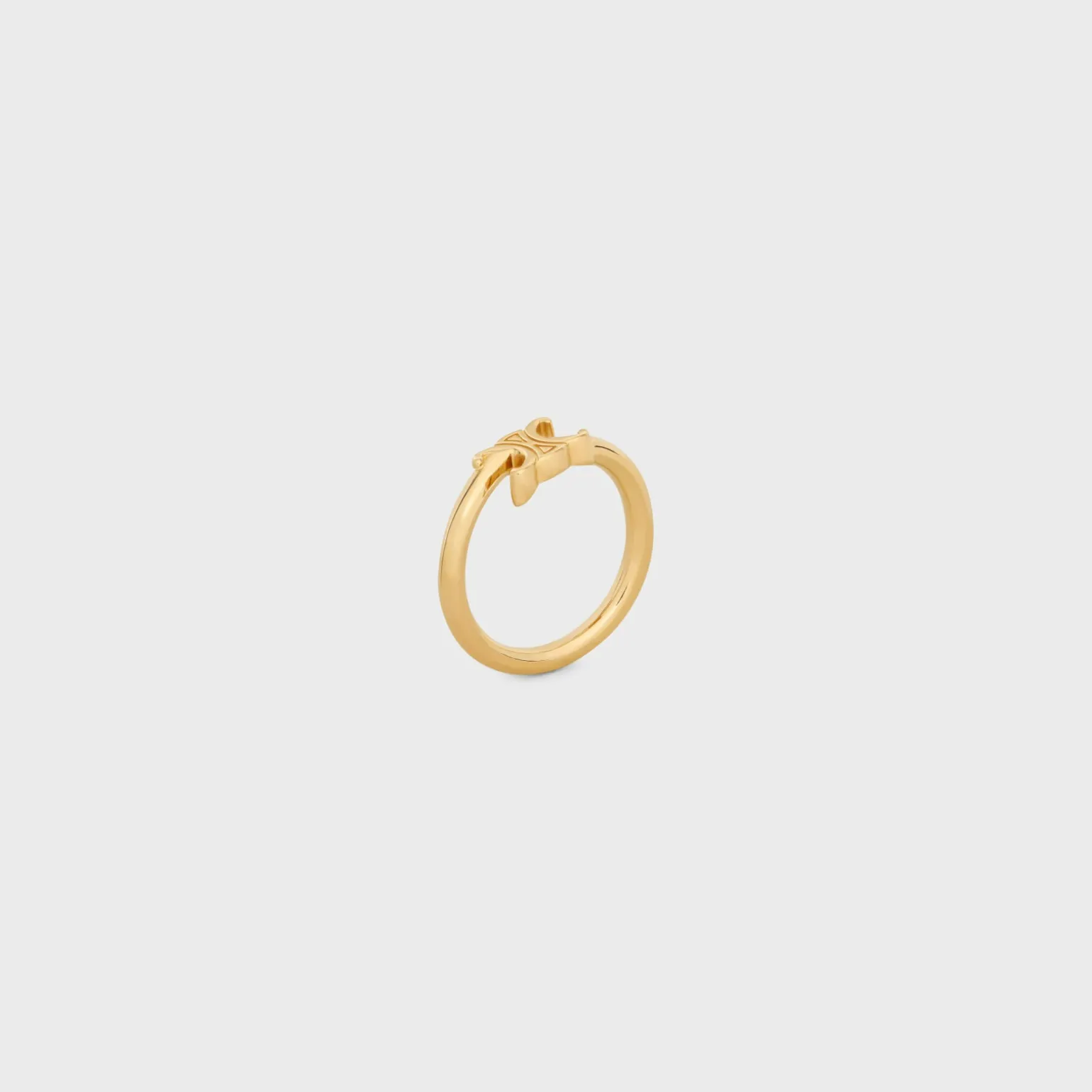 Triomphe Asymmetric Ring in Brass with Gold Finish