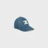 TRIOMPHE BASEBALL CAP IN DENIM UNION WASH