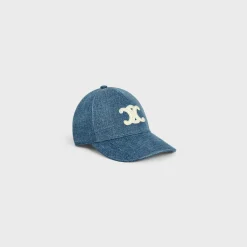 TRIOMPHE BASEBALL CAP IN DENIM UNION WASH