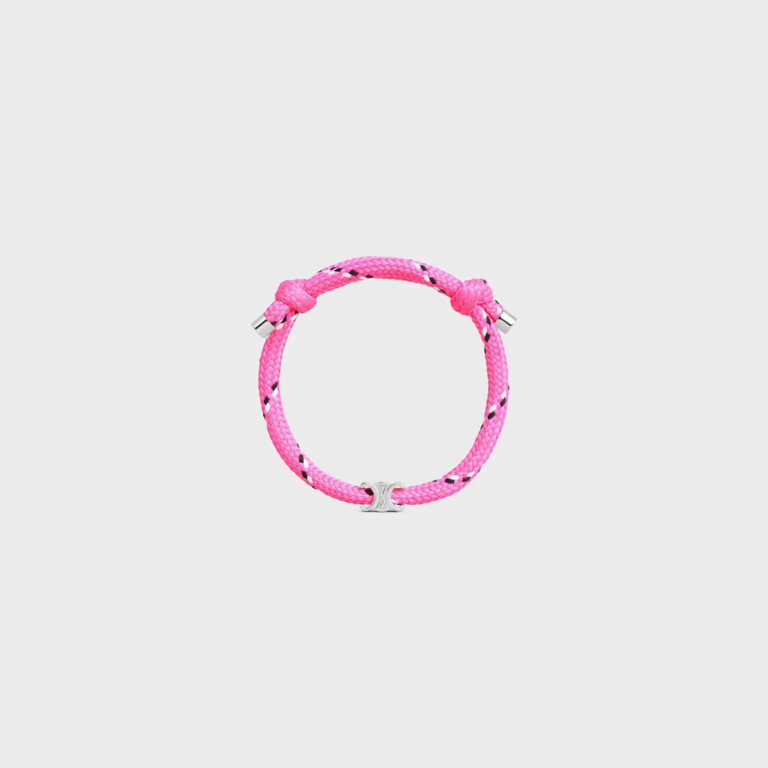 Triomphe Beach Bracelet in Polyester and Brass with Rhodium Finish