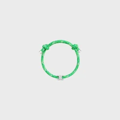 Triomphe Beach Bracelet in Polyester and Brass with Rhodium Finish
