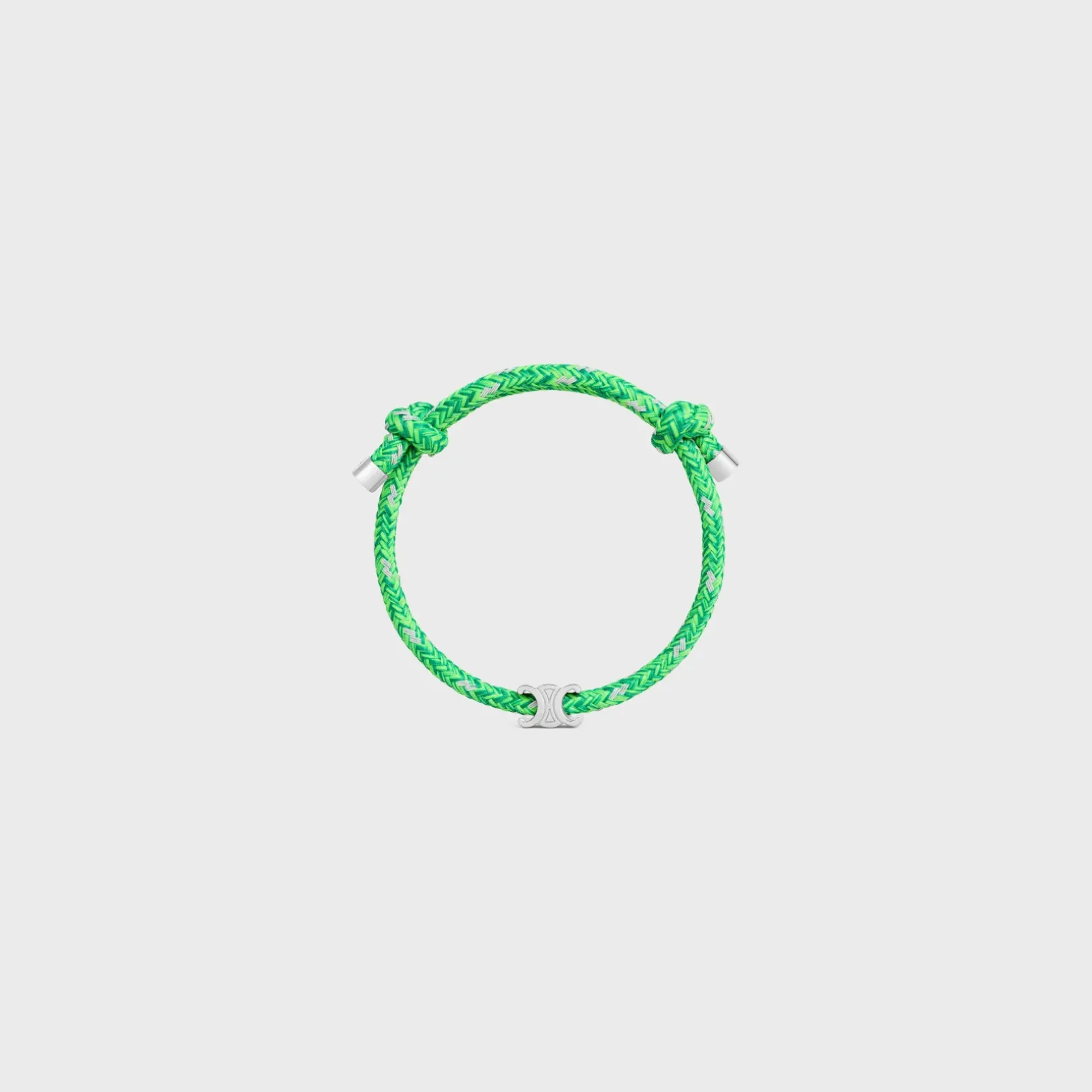 Triomphe Beach Bracelet in Polyester and Brass with Rhodium Finish