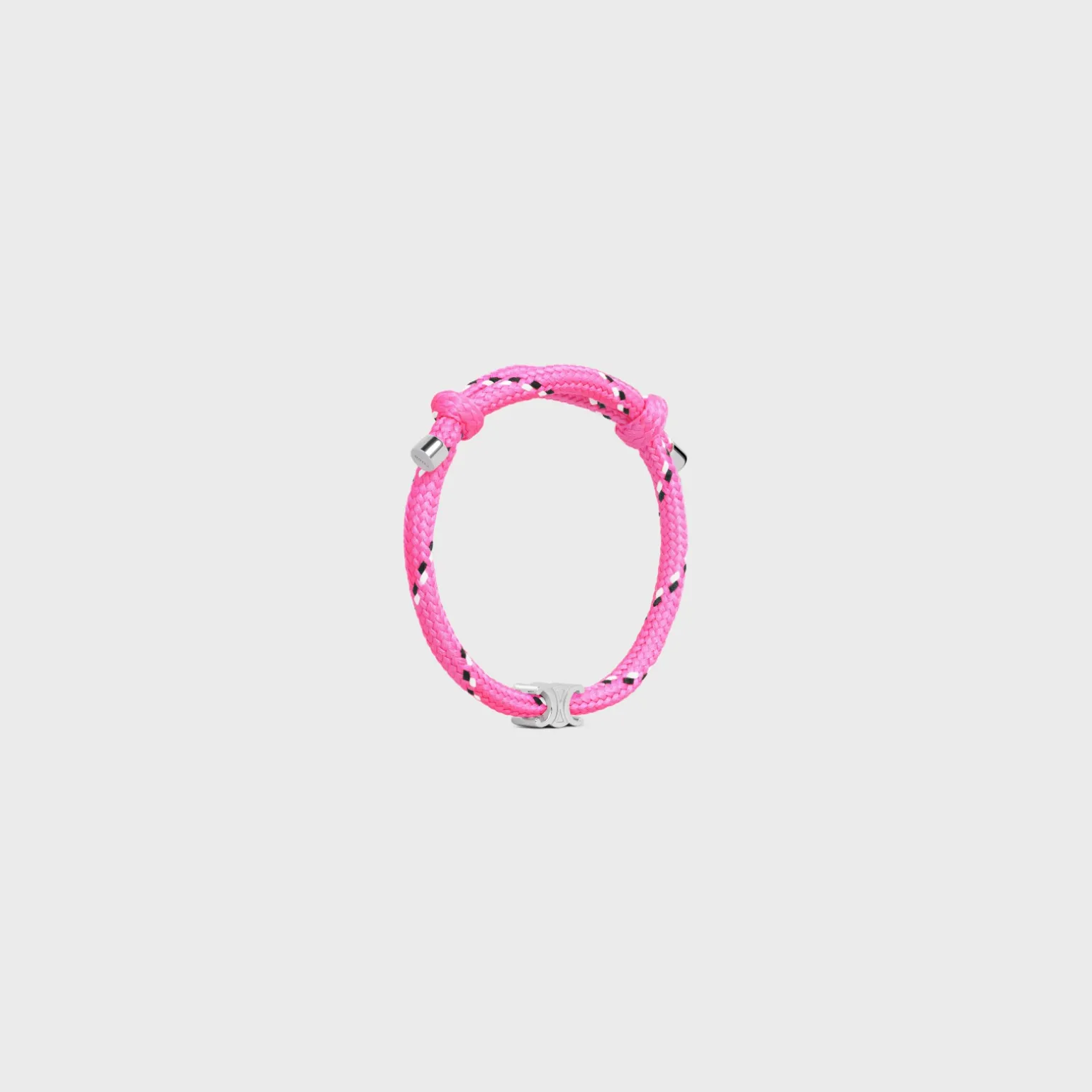 Triomphe Beach Bracelet in Polyester and Brass with Rhodium Finish