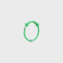 Triomphe Beach Bracelet in Polyester and Brass with Rhodium Finish
