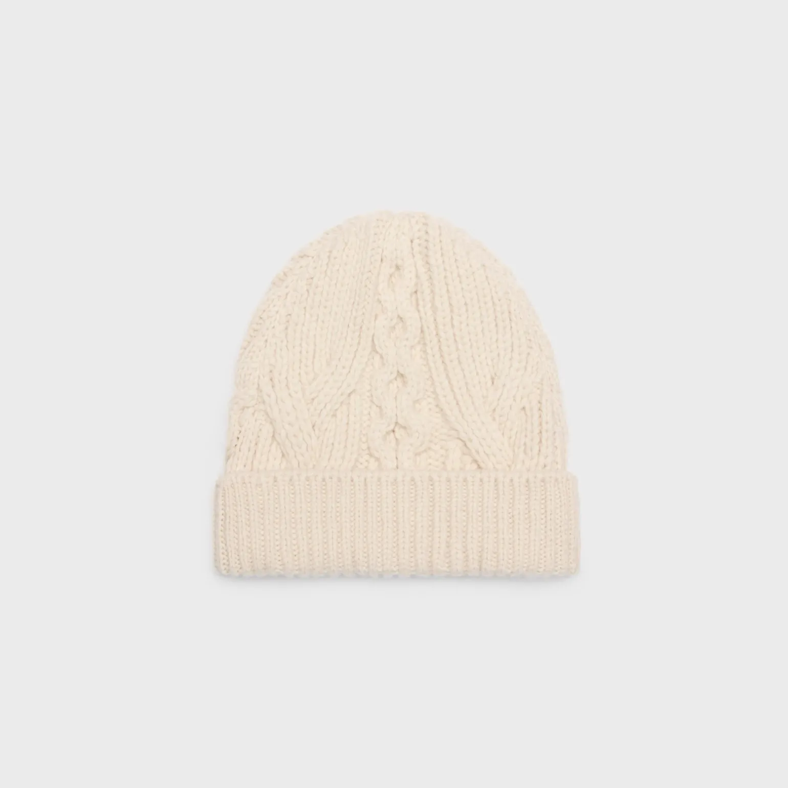 triomphe beanie in aran cashmere and wool