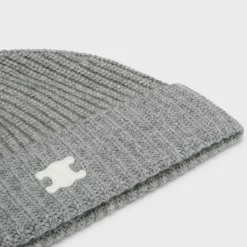 triomphe beanie in heritage cashmere