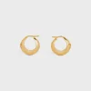 Triomphe Bold Hoops in Brass with Gold Finish