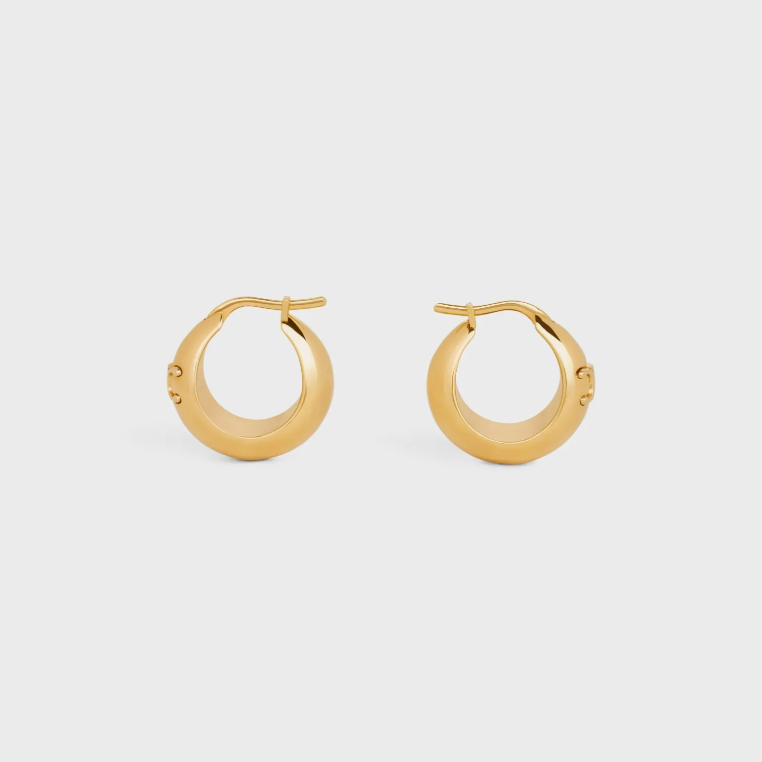 Triomphe Bold Hoops in Brass with Gold Finish