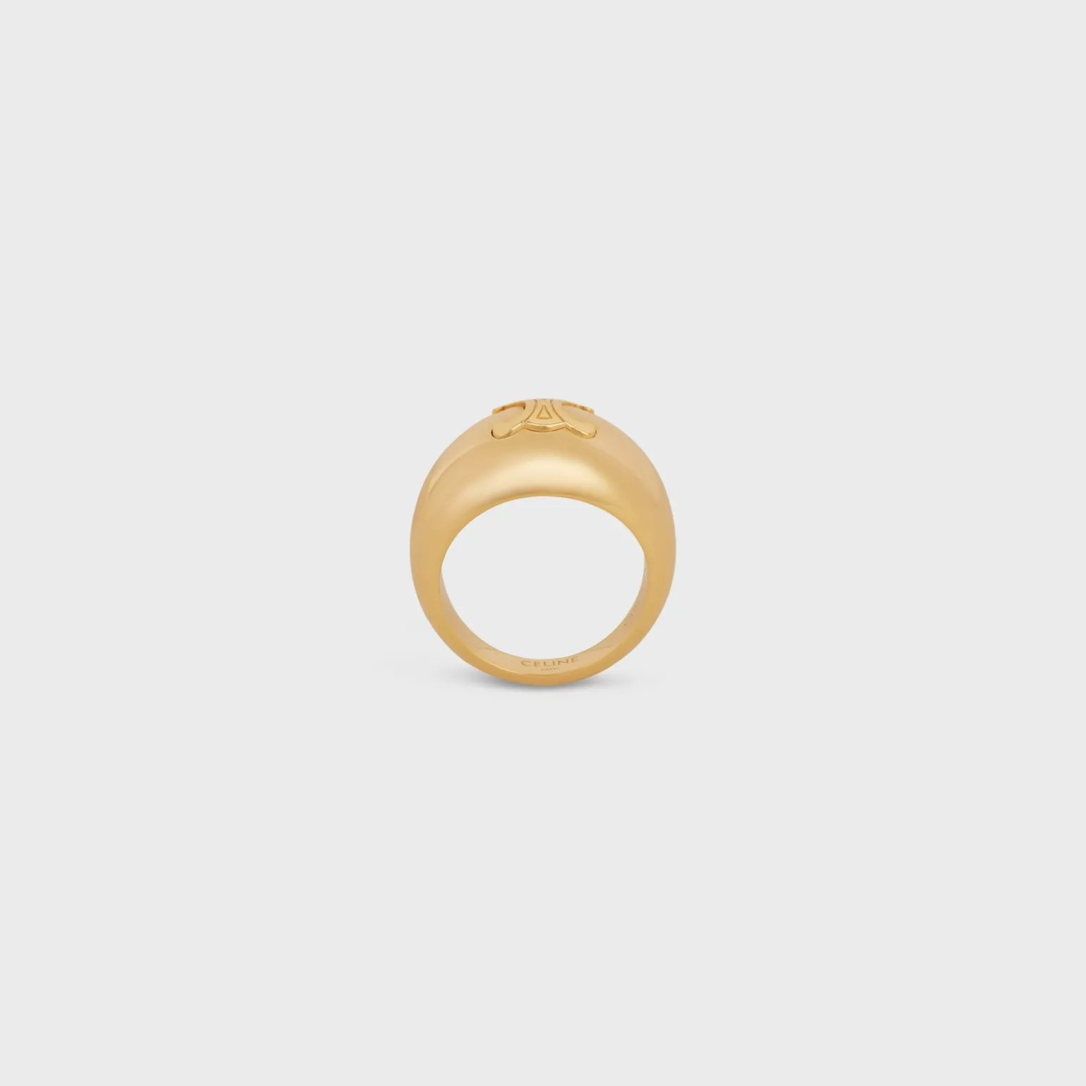 Triomphe Bold Ring in Brass with Gold Finish