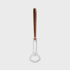 Triomphe Bottle Opener in Steel and calfskin