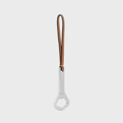 Triomphe Bottle Opener in Steel and calfskin