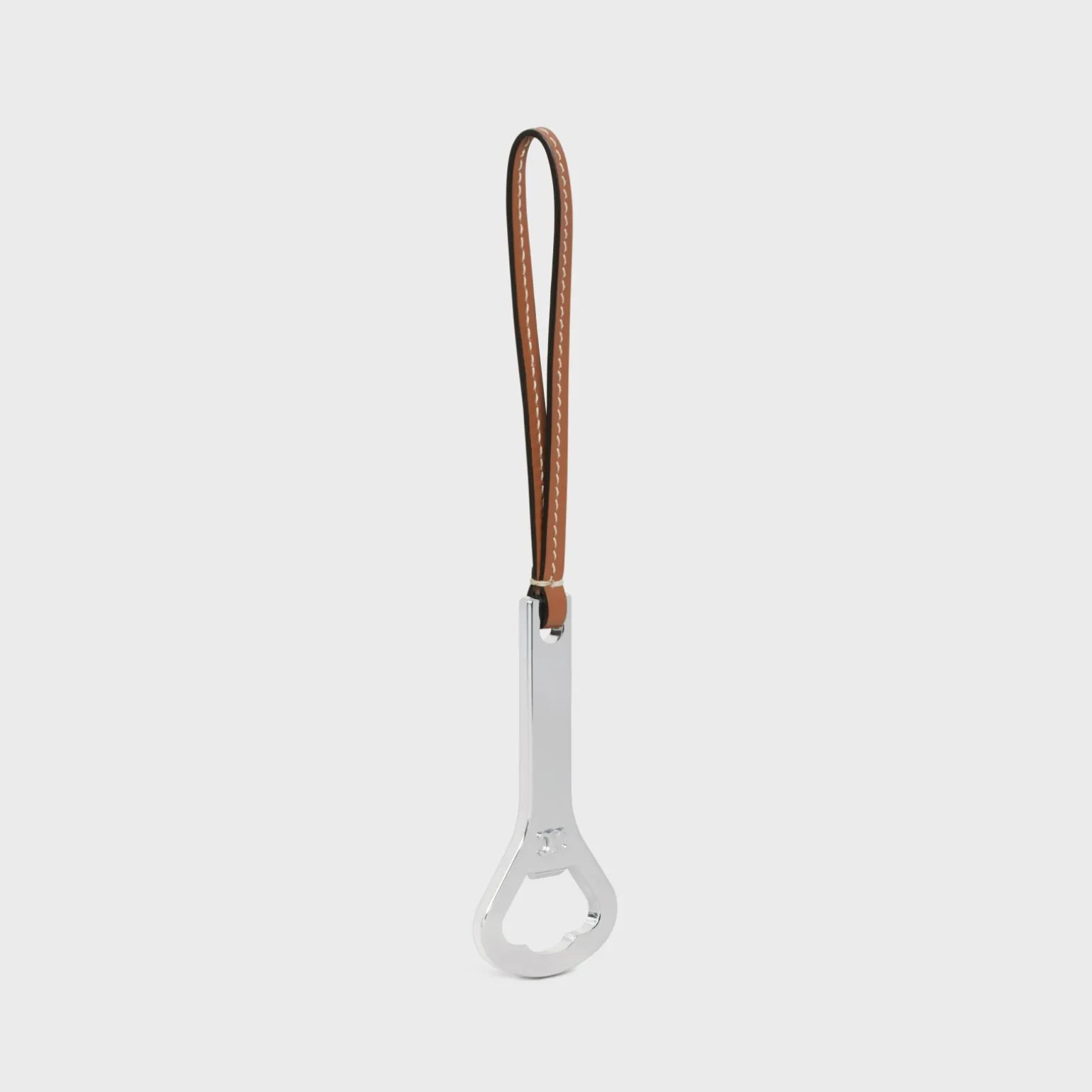 Triomphe Bottle Opener in Steel and calfskin
