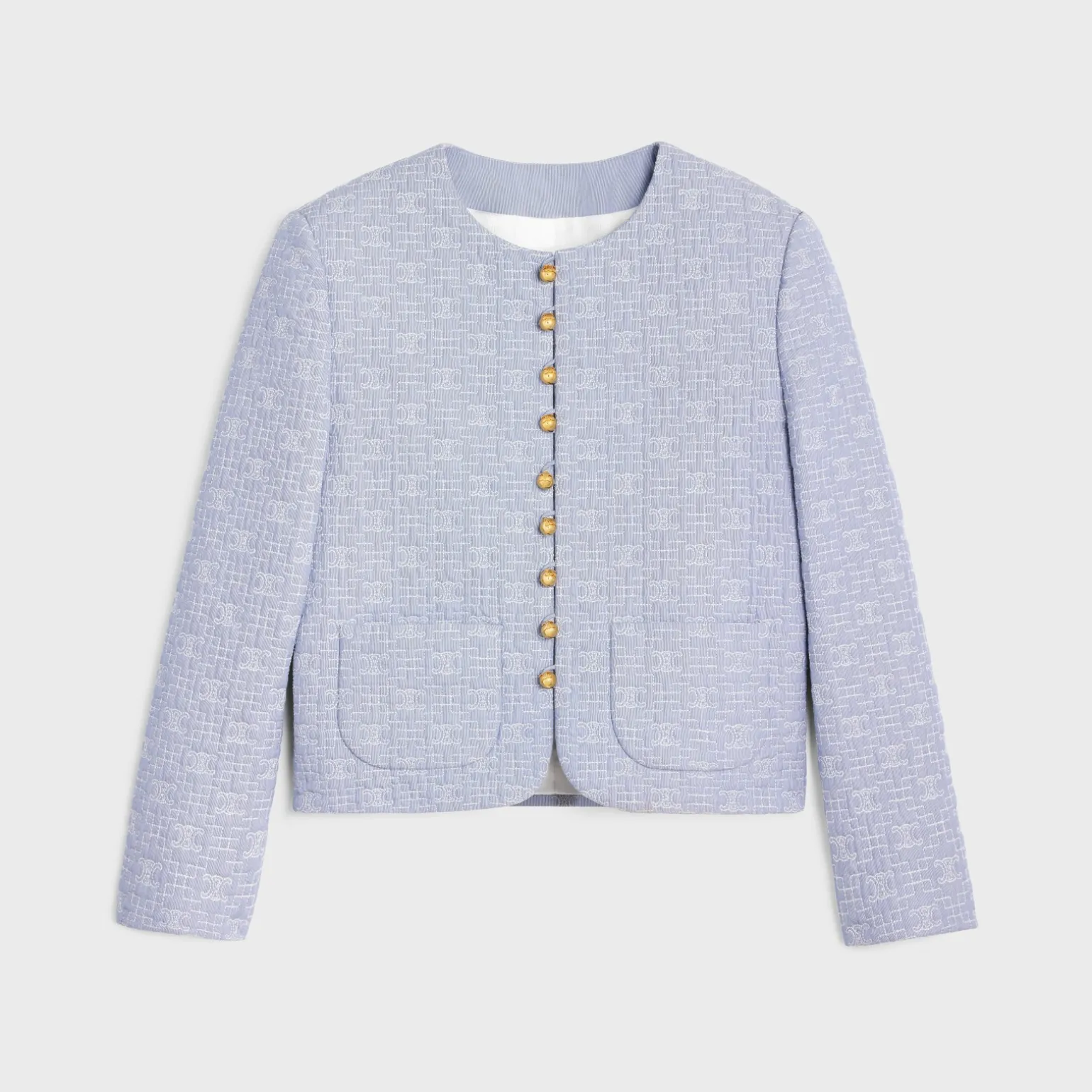 triomphe boutis chelsea jacket in striped cotton