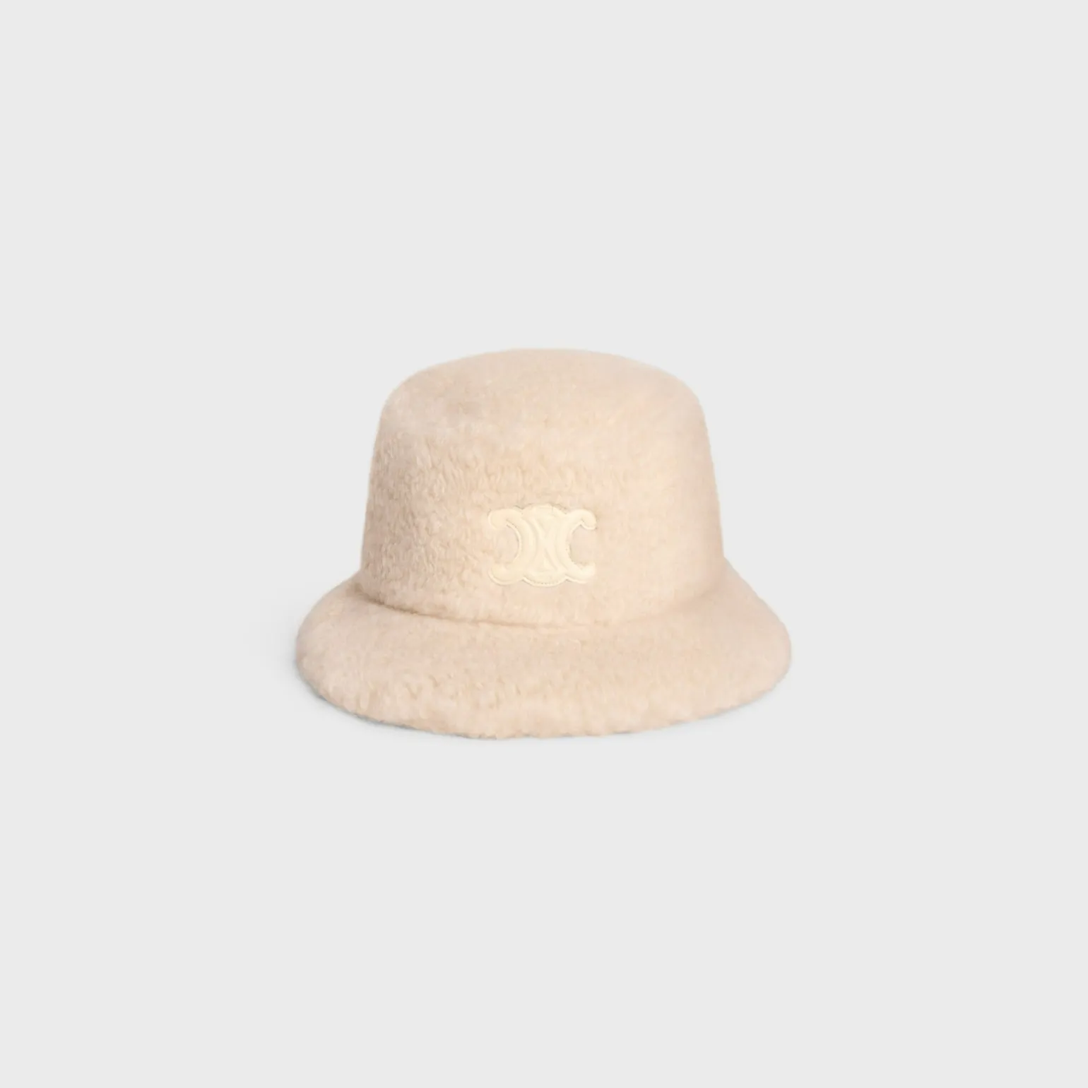 Triomphe bucket hat in Sherpa cashmere