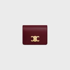 TRIOMPHE BUSINESS CARD HOLDER in SHINY CALFSKIN