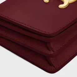 TRIOMPHE BUSINESS CARD HOLDER in SHINY CALFSKIN