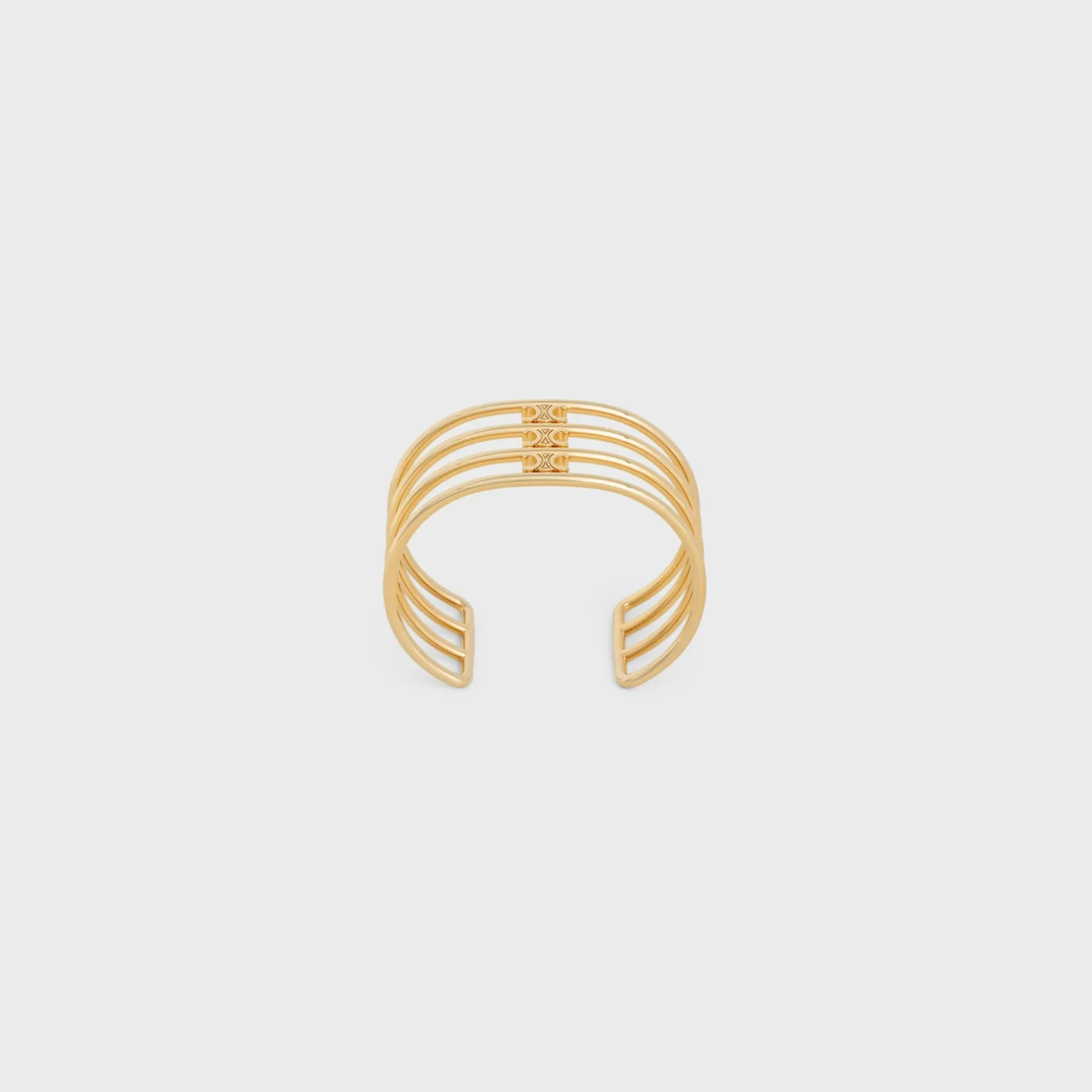 Triomphe Cage Cuff in Brass with Gold Finish