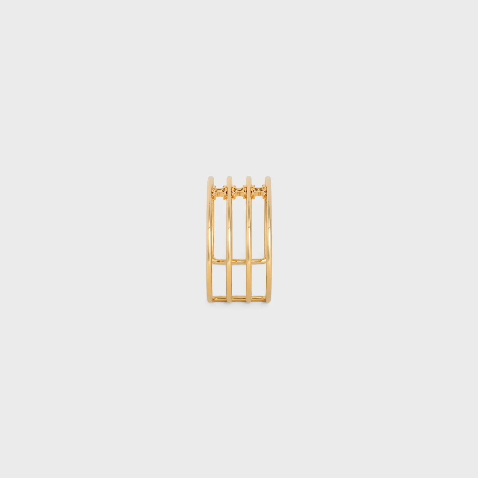 Triomphe Cage Cuff in Brass with Gold Finish