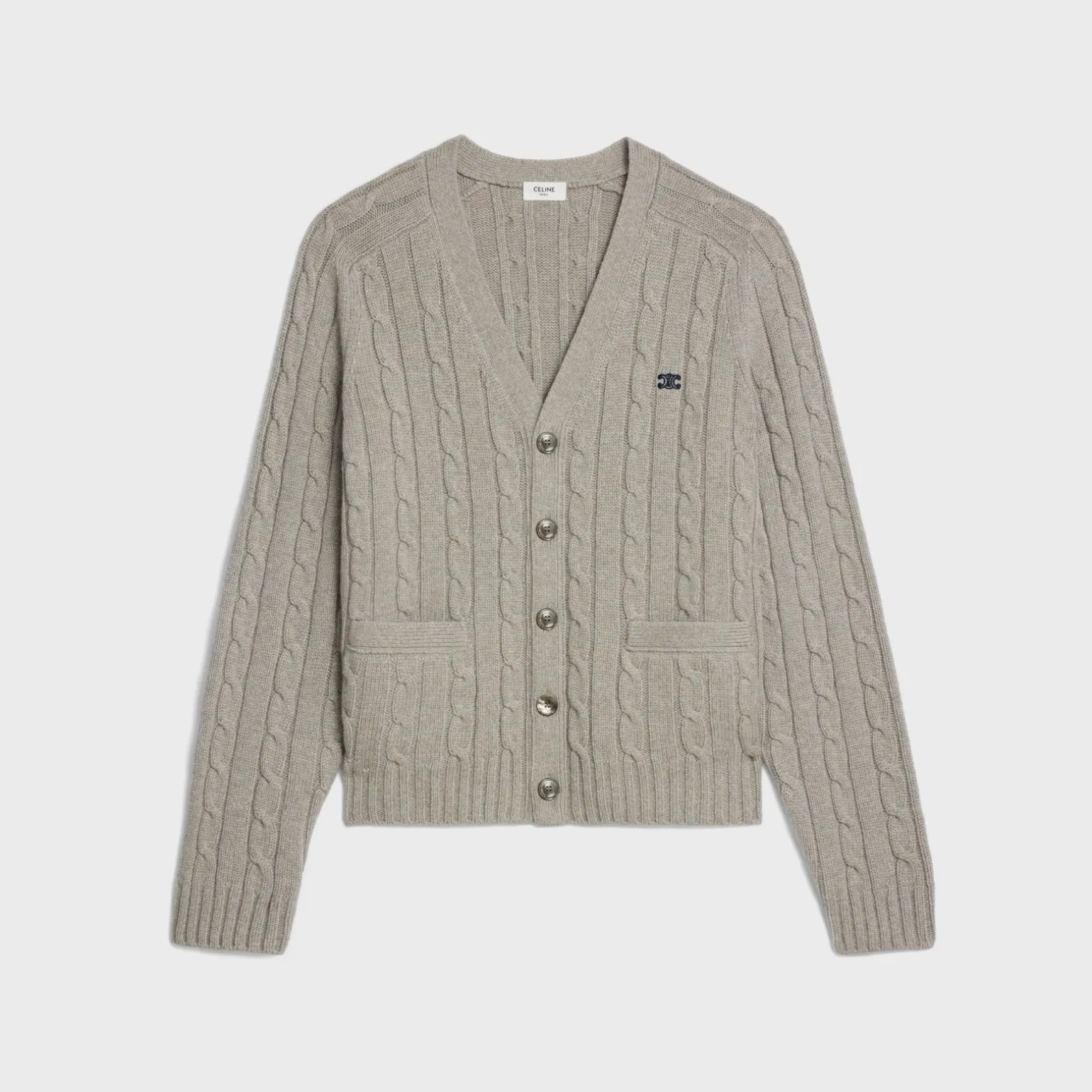 triomphe cardigan in cable-knit cashmere