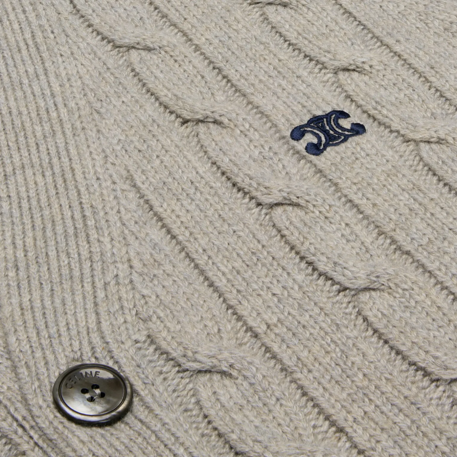 triomphe cardigan in cable-knit cashmere