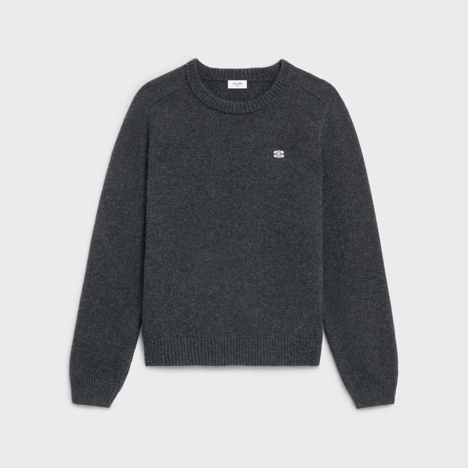 triomphe crew neck sweater in wool and cashmere