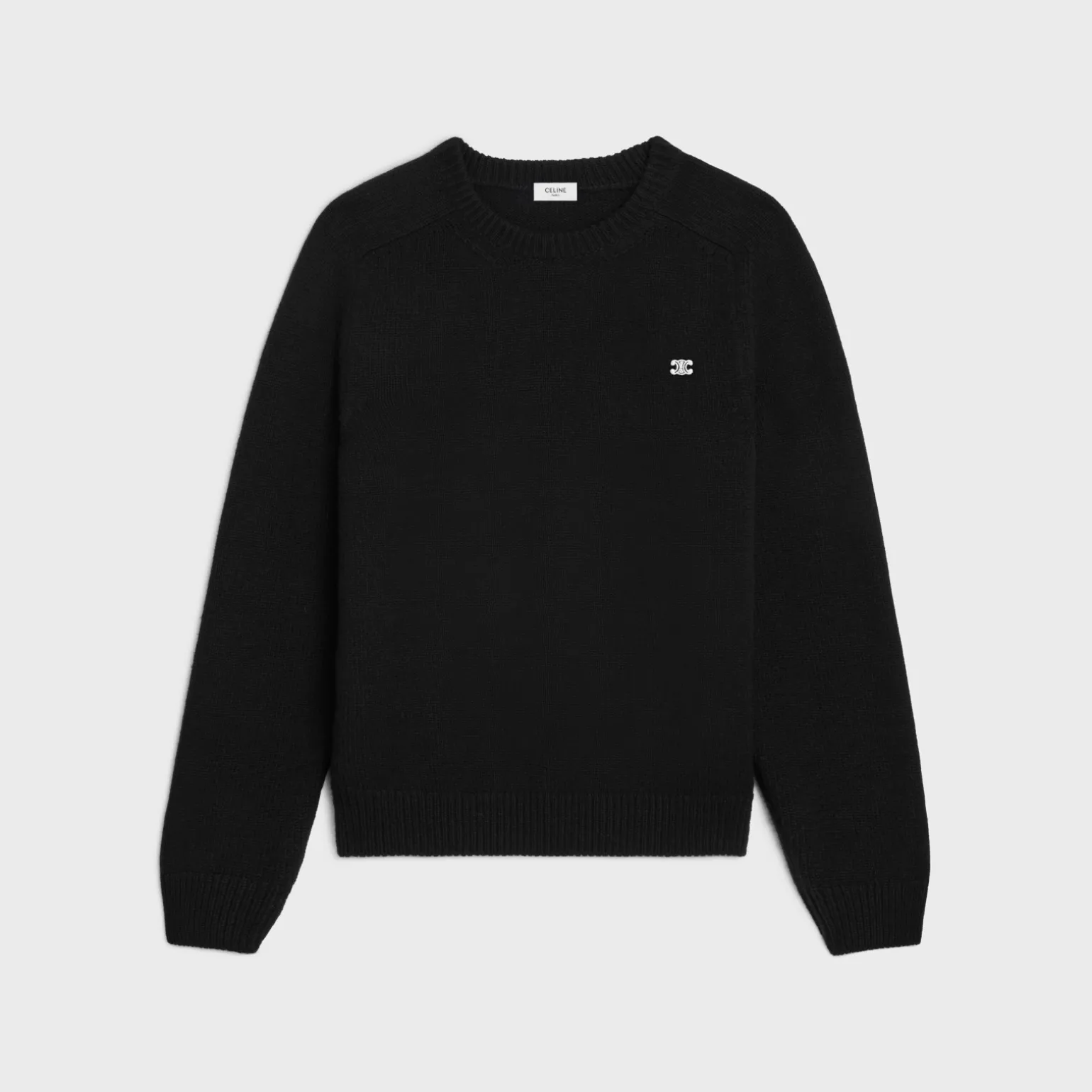 triomphe crew neck sweater in wool and cashmere