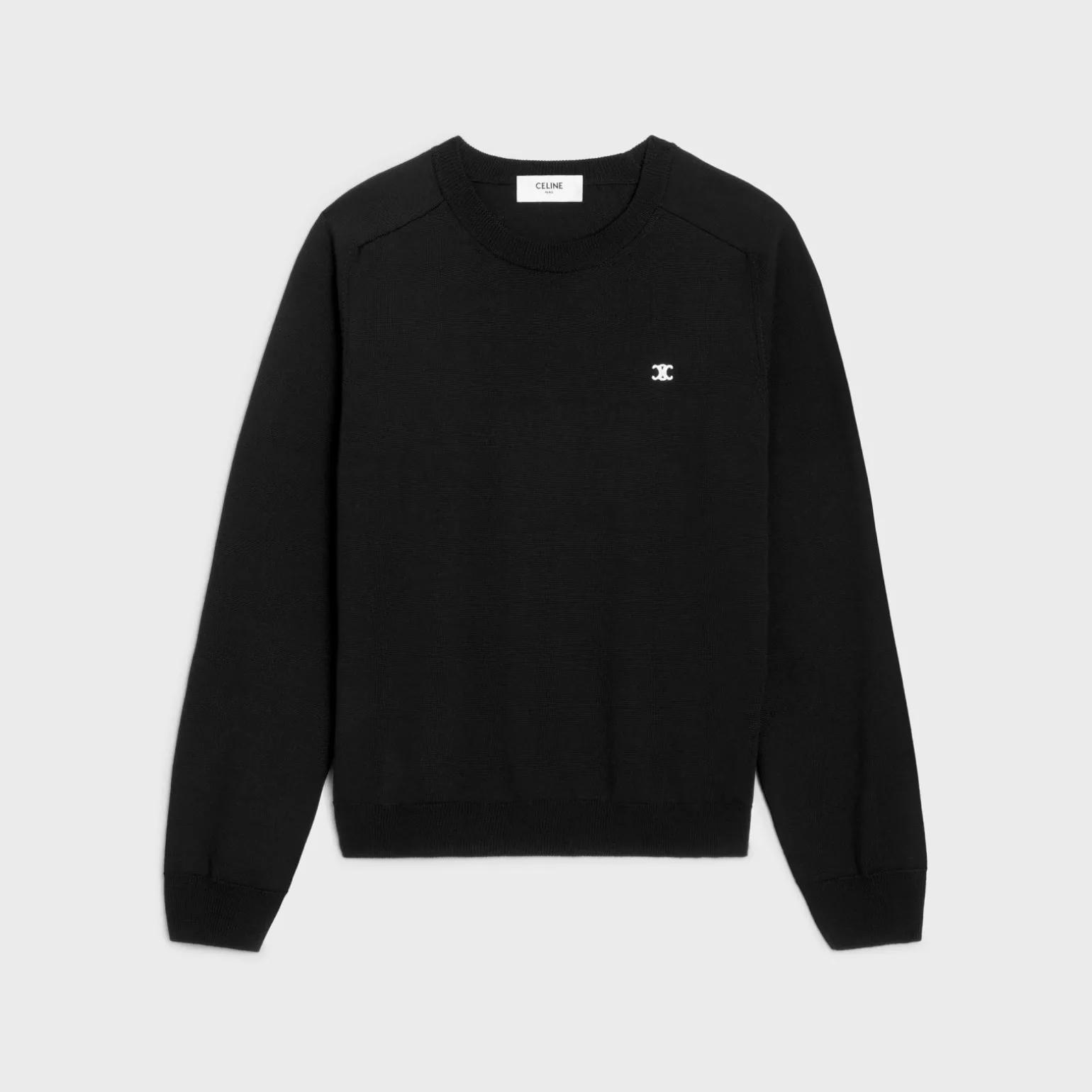 triomphe crew neck sweater in wool
