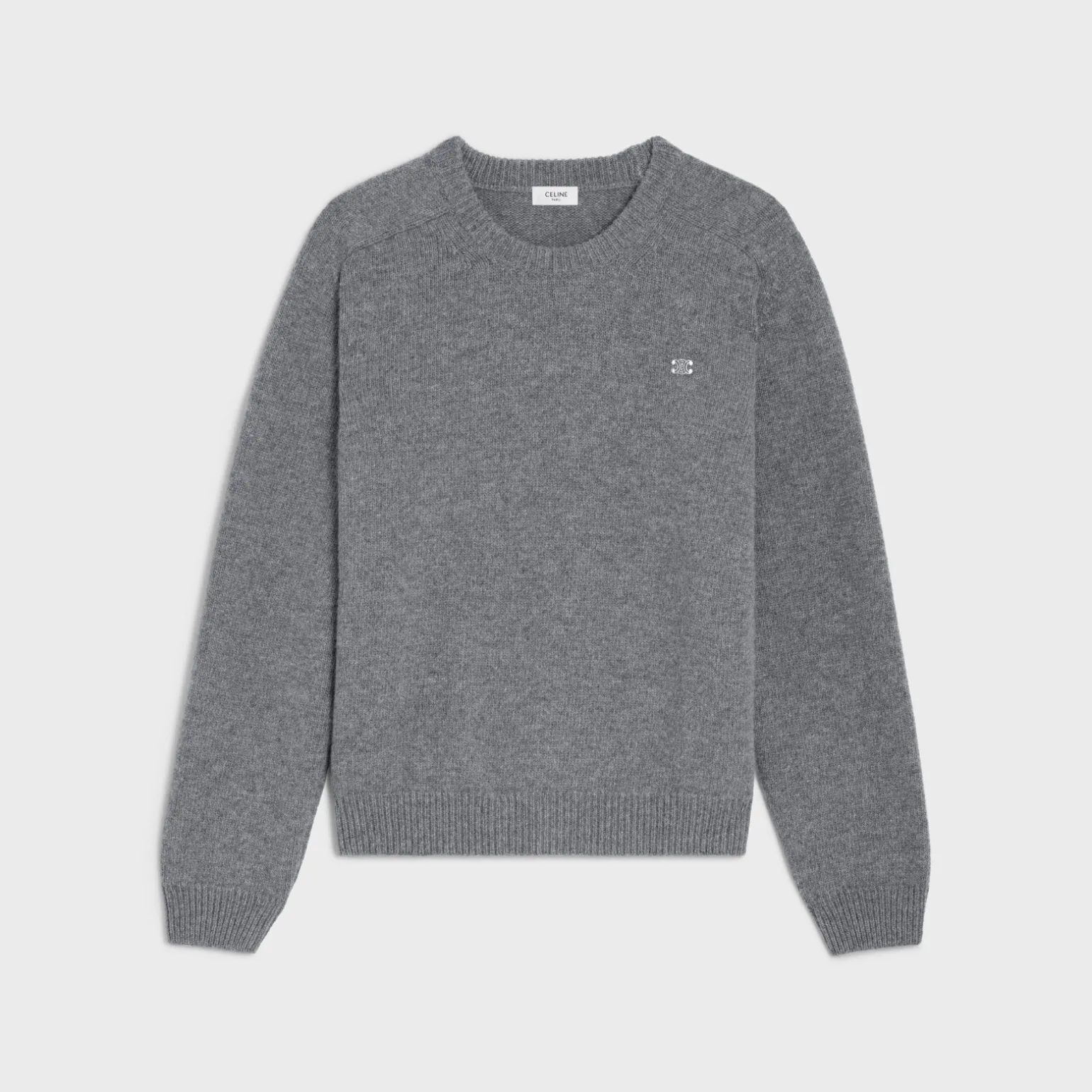 triomphe crew neck sweater in wool and cashmere