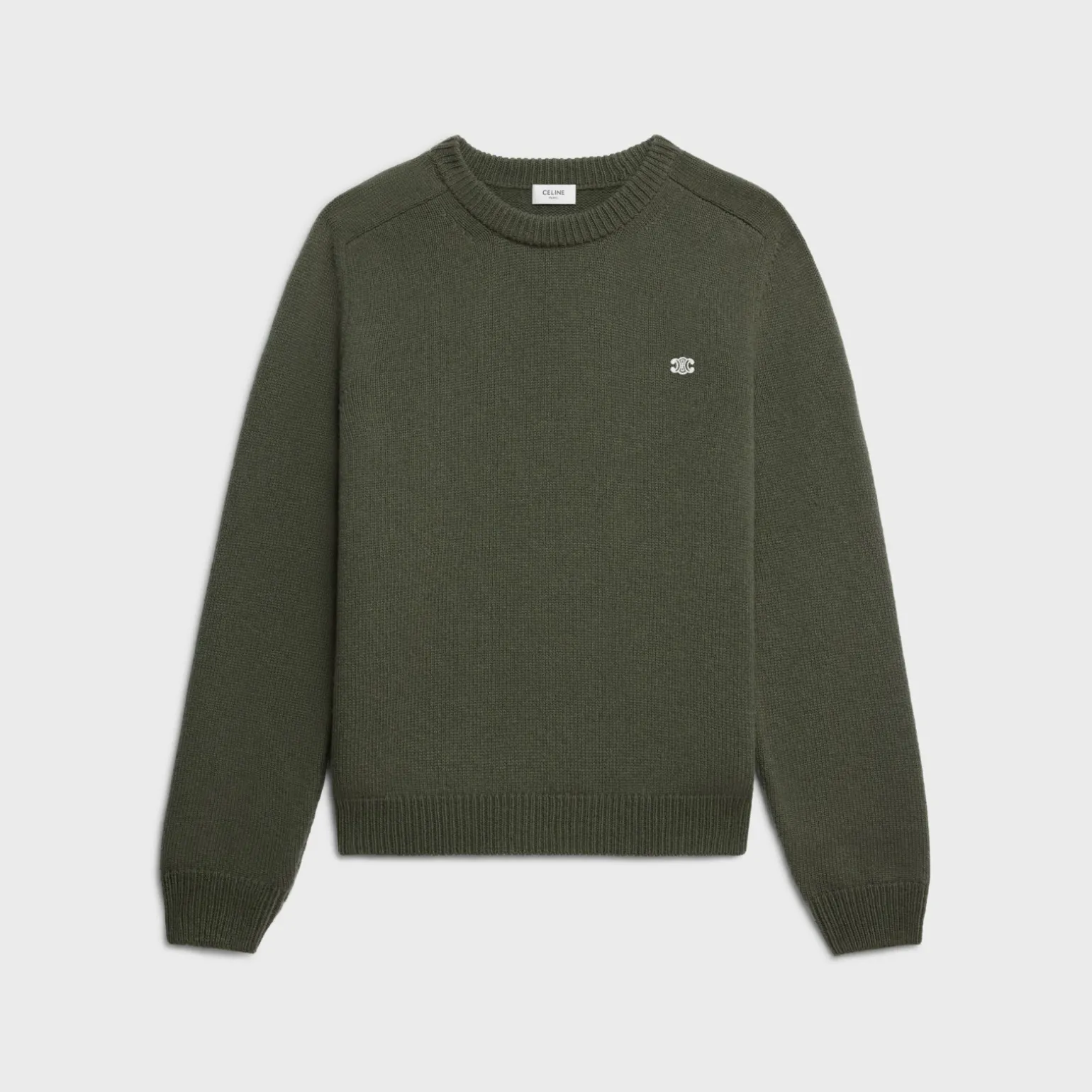 triomphe crew neck sweater in wool and cashmere