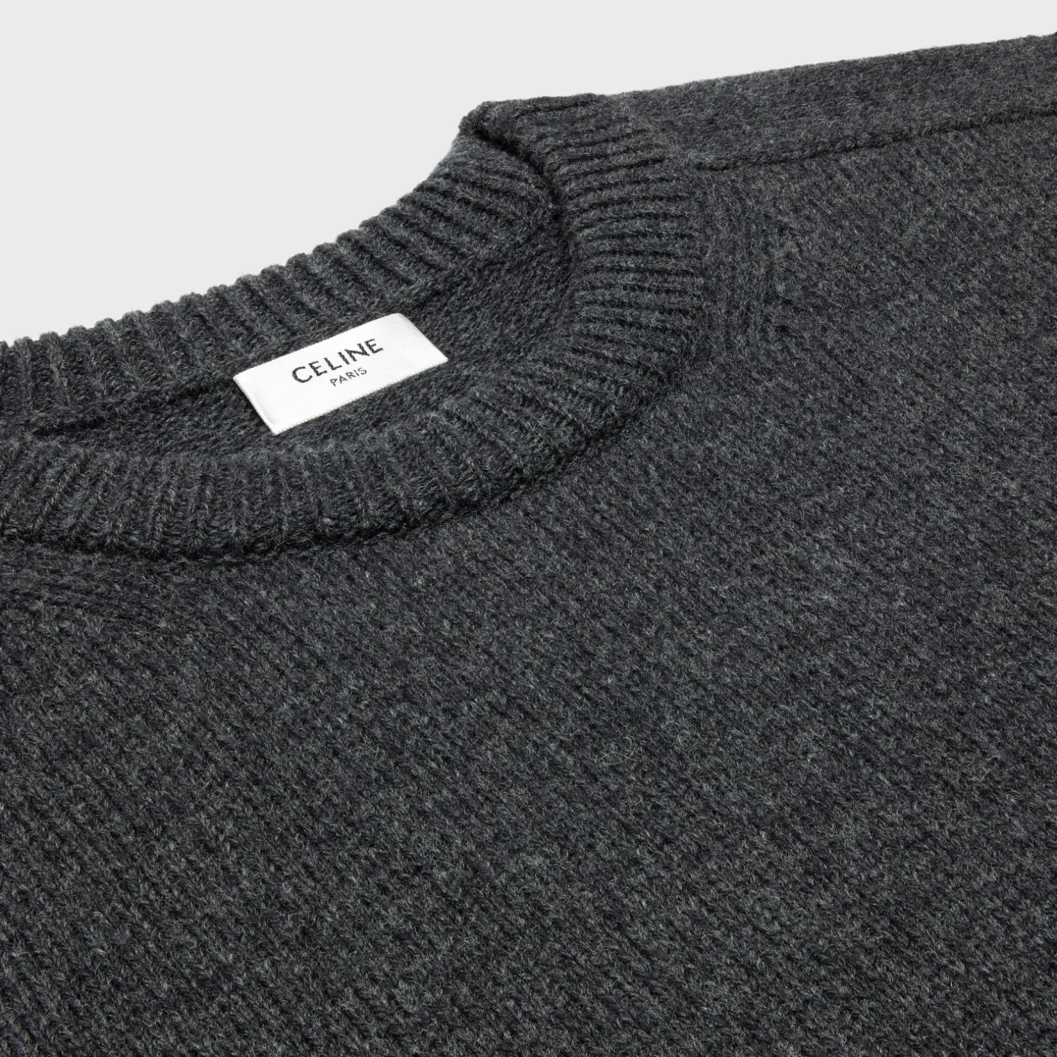 triomphe crew neck sweater in wool and cashmere
