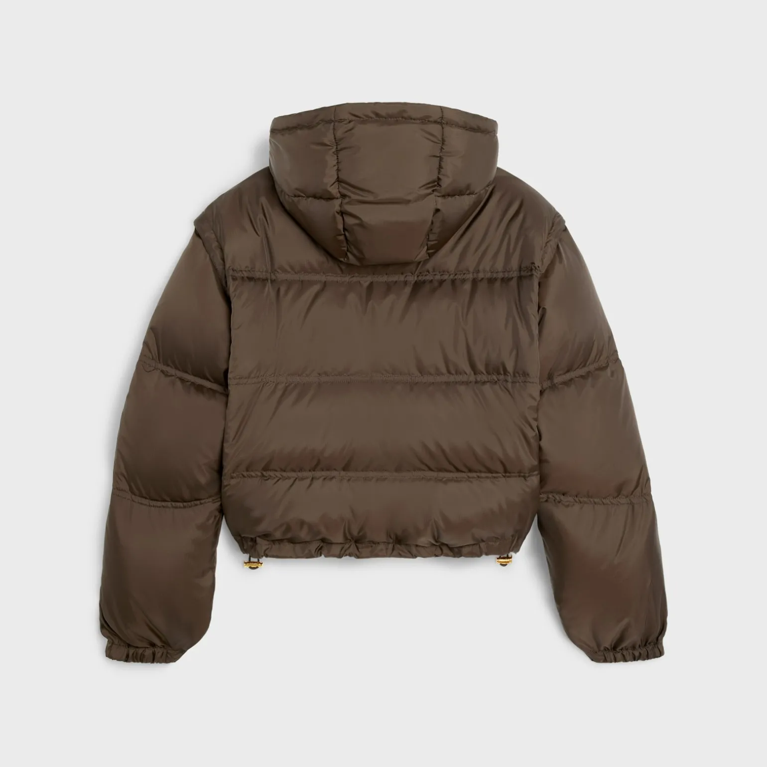 Triomphe cropped down jacket in lightweight nylon