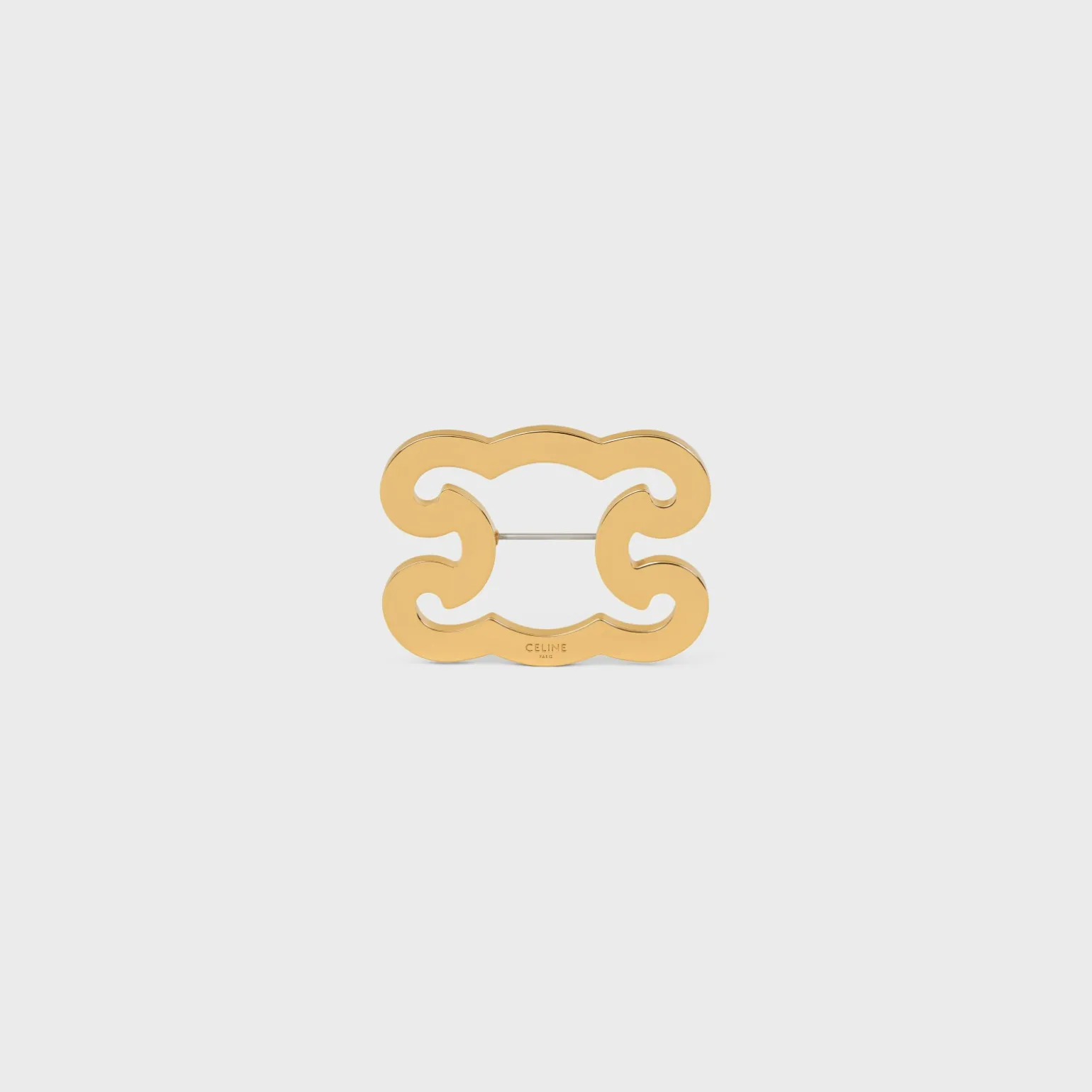 Triomphe Frame Brooch in Brass with Gold Finish and Steel