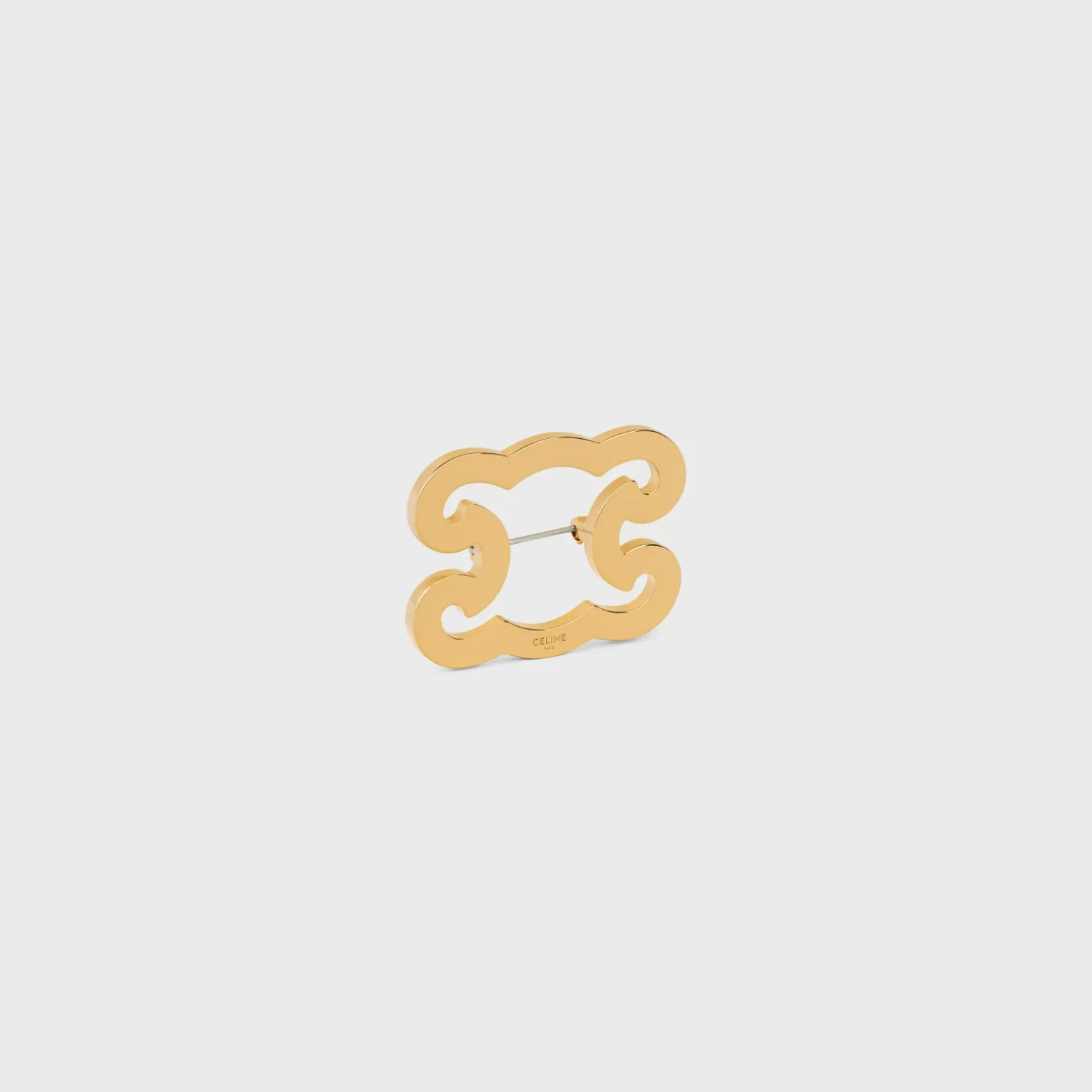 Triomphe Frame Brooch in Brass with Gold Finish and Steel