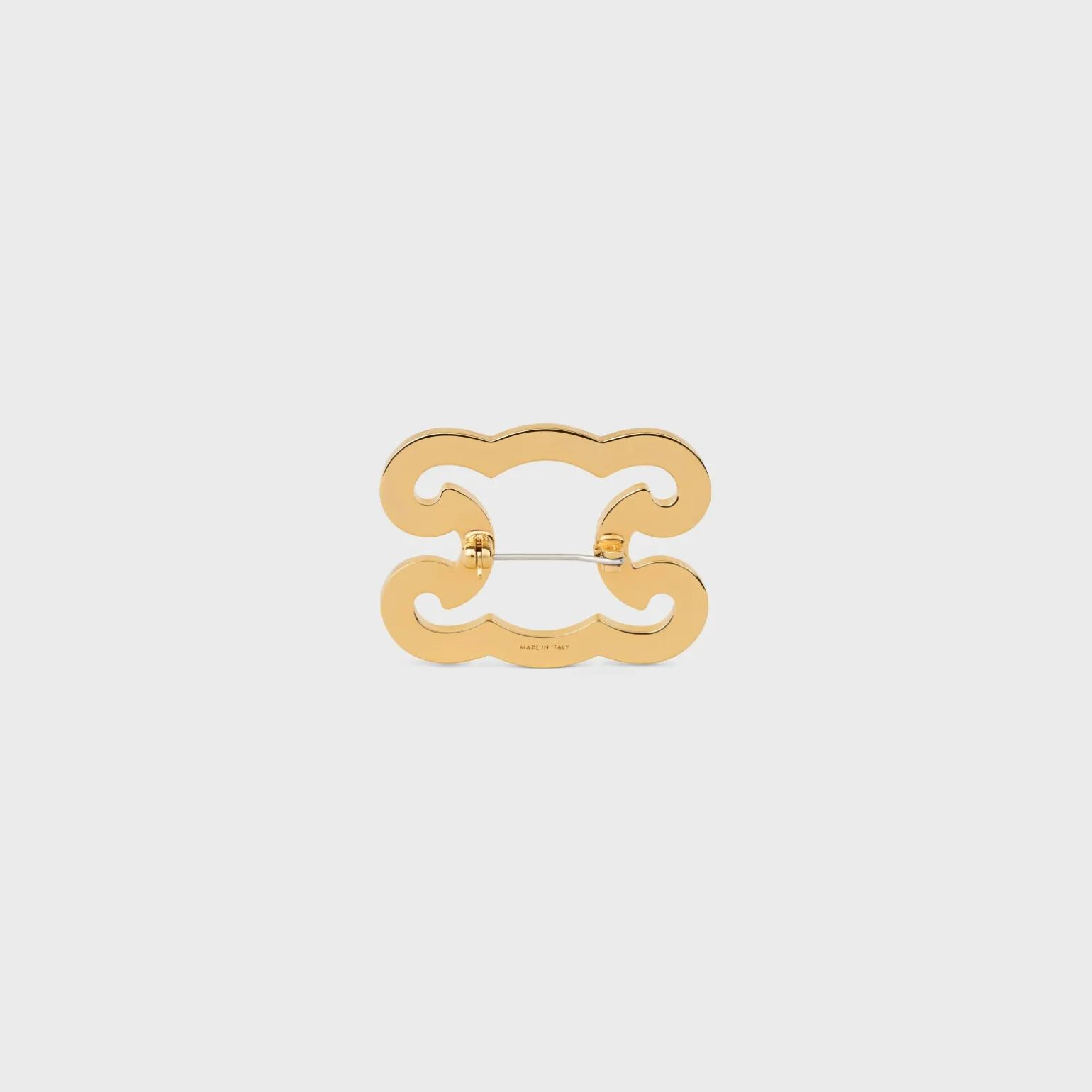 Triomphe Frame Brooch in Brass with Gold Finish and Steel