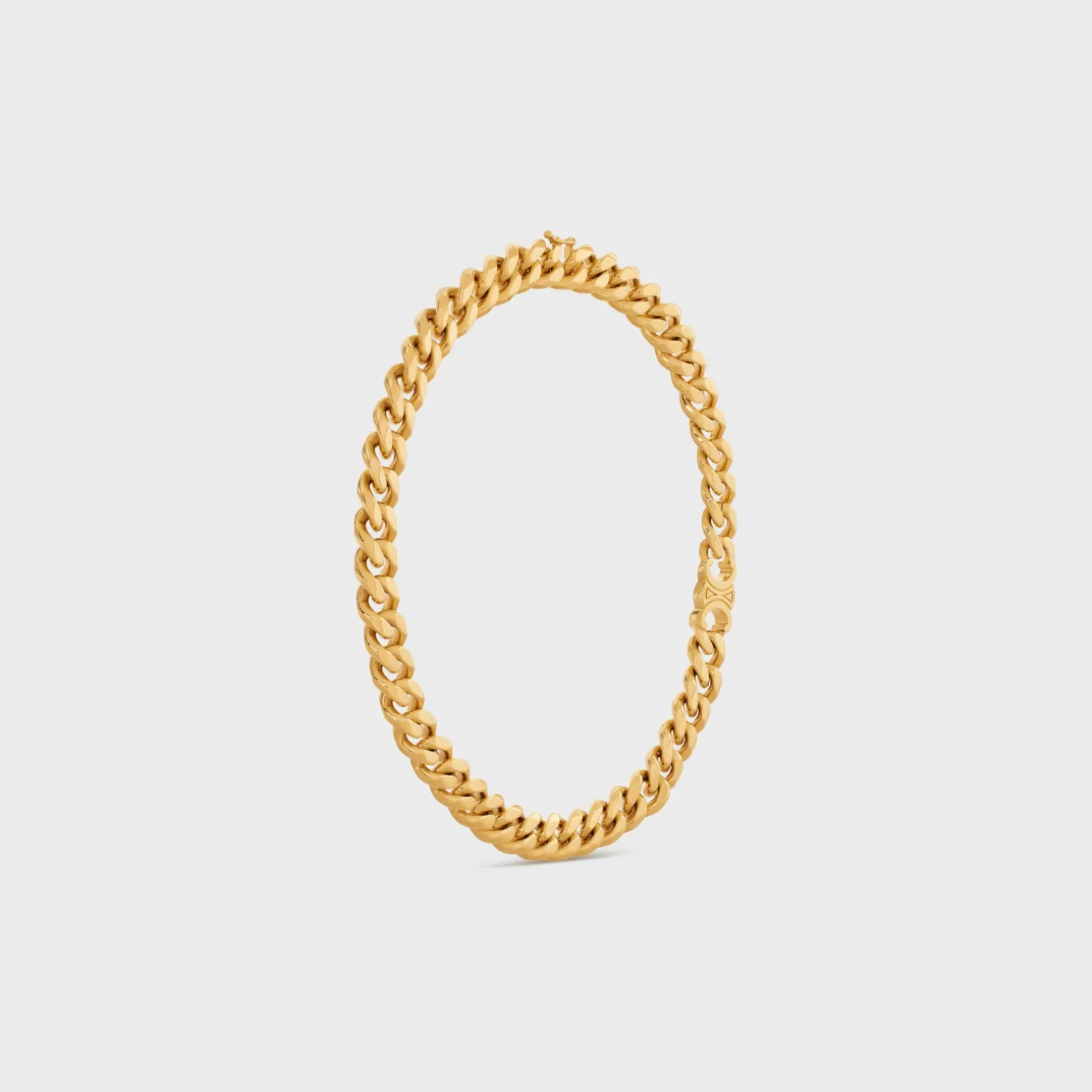 Triomphe Gourmette Necklace in Brass with Gold Finish