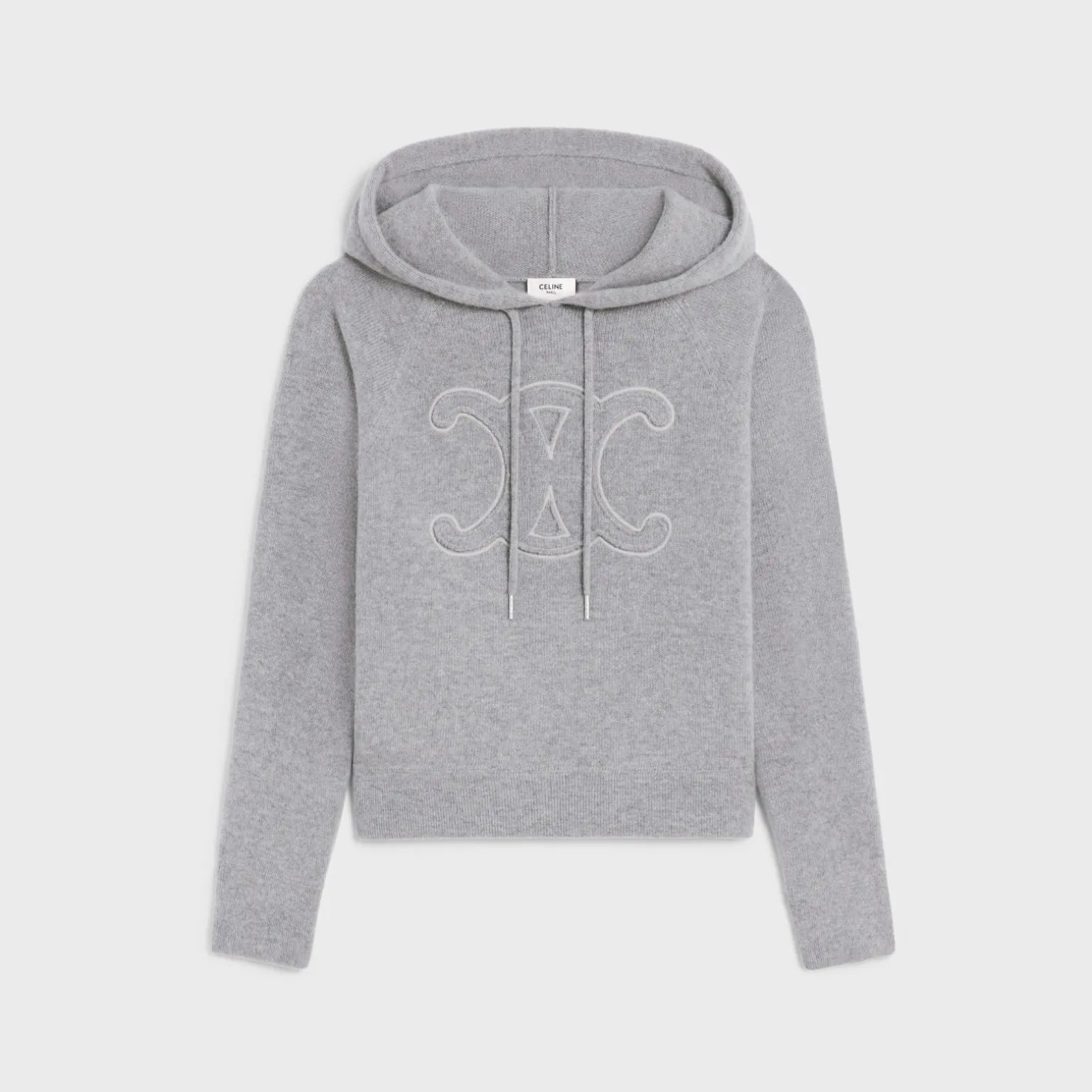 triomphe hoodie in sporty wool and cashmere