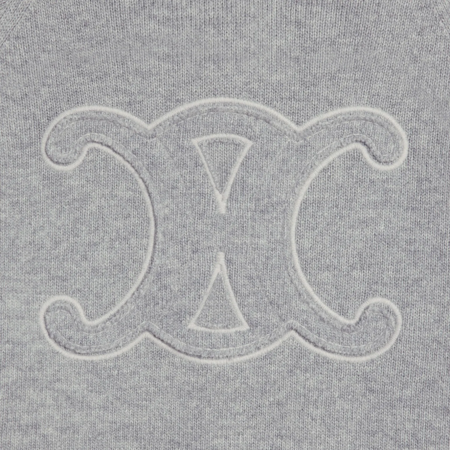 triomphe hoodie in sporty wool and cashmere