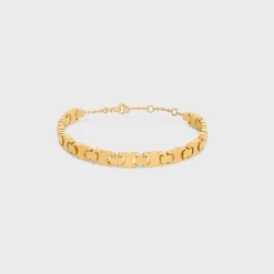 Triomphe Link Bracelet in Brass with Gold Finish