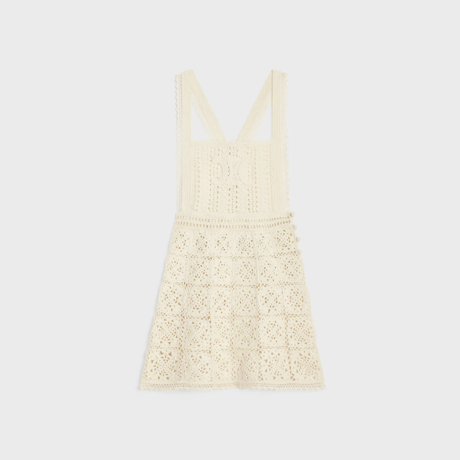 triomphe mini dress in crocheted cotton