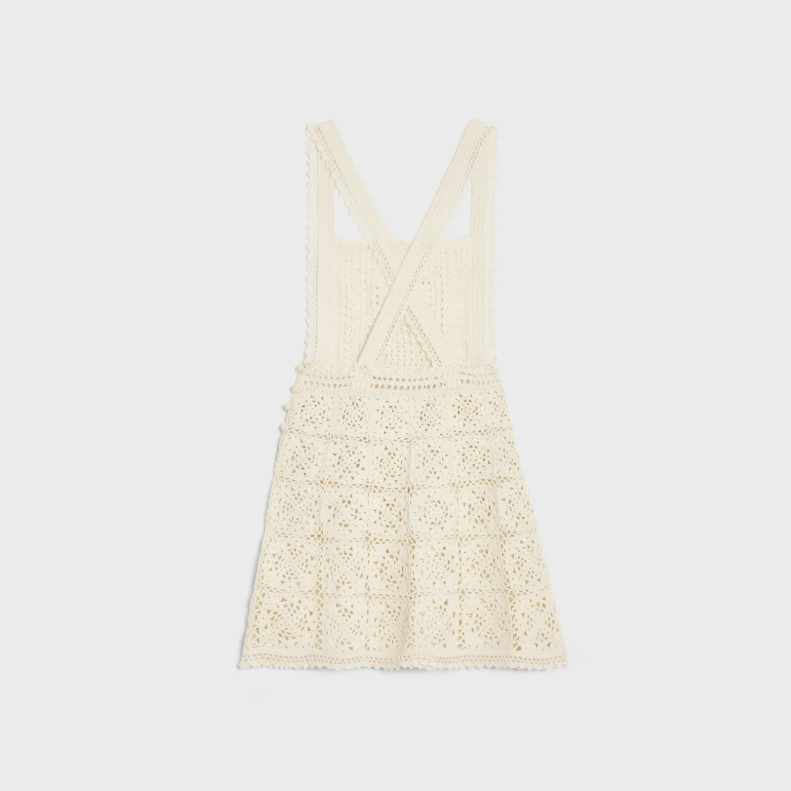 triomphe mini dress in crocheted cotton