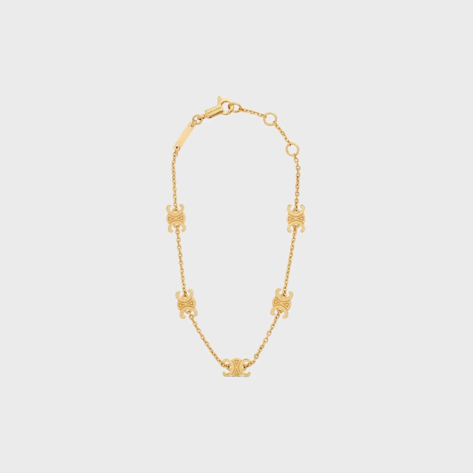 Triomphe Mini Triomphe Bracelet in Brass with Gold Finish
