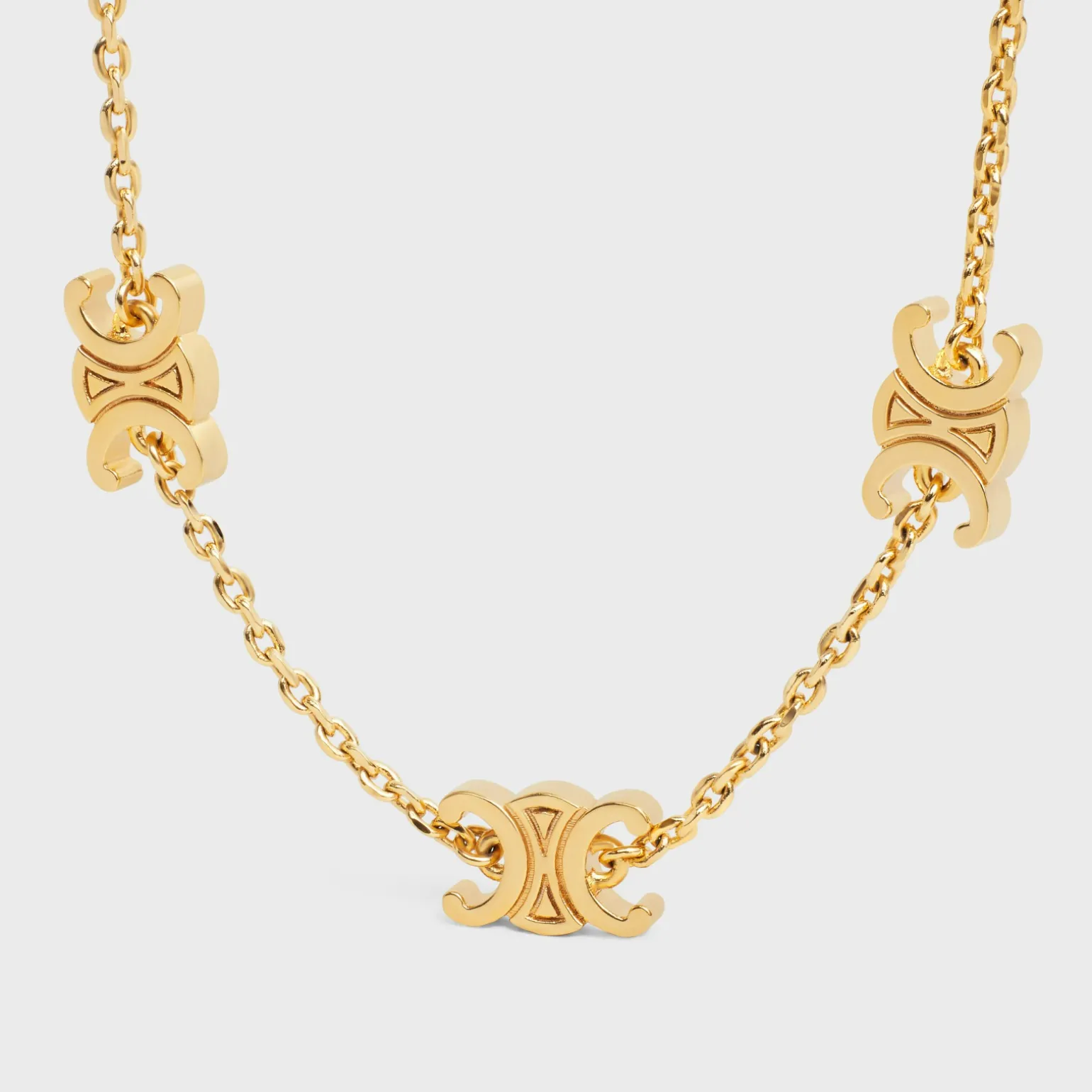 Triomphe Mini Triomphe Bracelet in Brass with Gold Finish