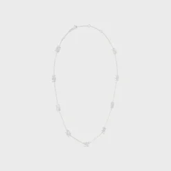 Triomphe Mini Triomphe Necklace in Brass with Rhodium Finish
