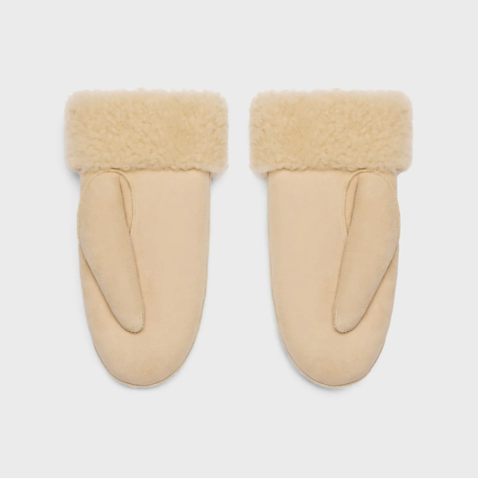 triomphe mittens in shearling
