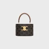 TRIOMPHE OVAL BOX in Triomphe Canvas and Calfskin